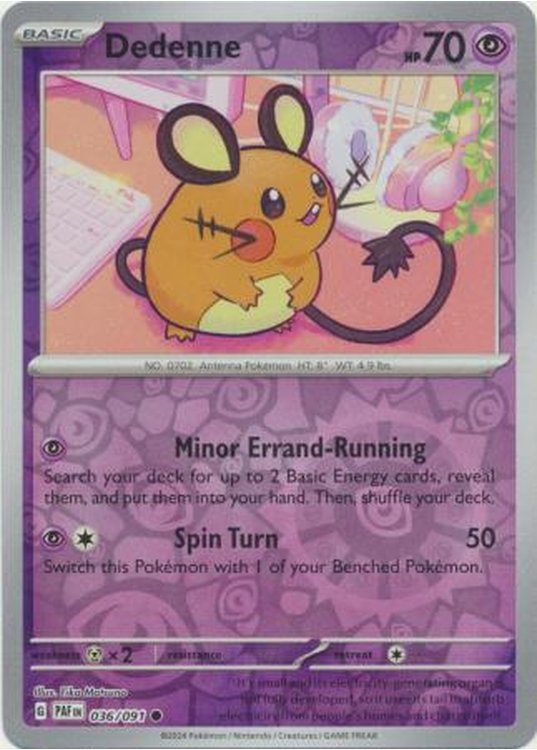 Dedenne - 036/091 - Reverse