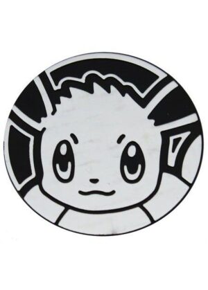 Eevee Pokemon mønt (Sølv - Mirror Holo) - Stor