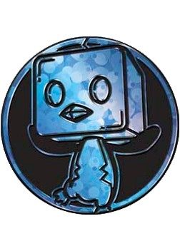 Eiscue Pokemon mønt (Blå - Bubbled Holo) - Stor