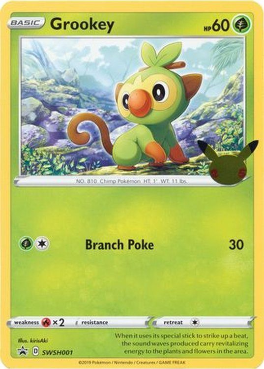 Grookey – SWSH001 – 25 års jubilæum – JUMBOkort