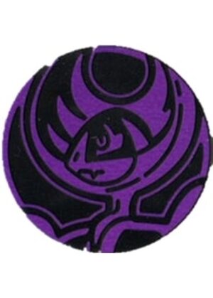 Lunala Pokemon mønt (Lilla - Rainbow Holo) - Almindelig