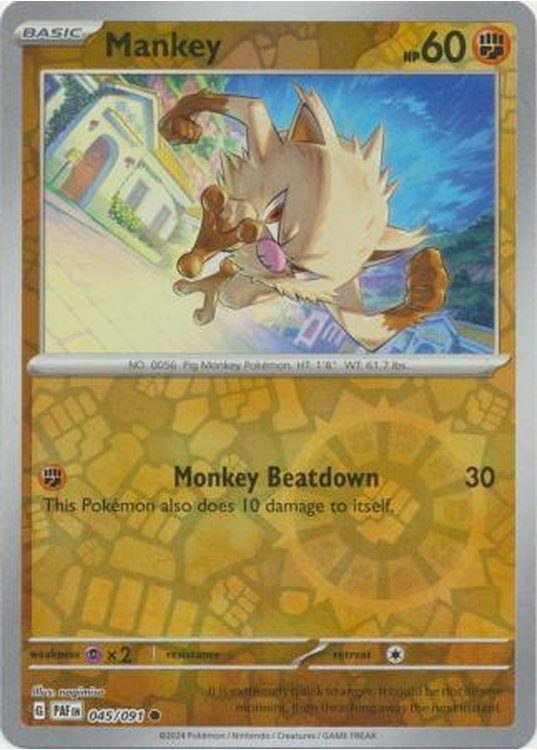 Mankey - 045/091 - Reverse