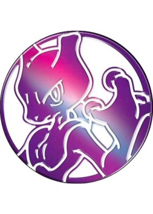 Mewtwo Pokemon mønt (Lilla - Mirror Holo) - Stor