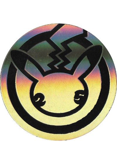 Pikachu 25-års jubilæum Pokemon mønt (Guld - Sheen Holo) - Stor