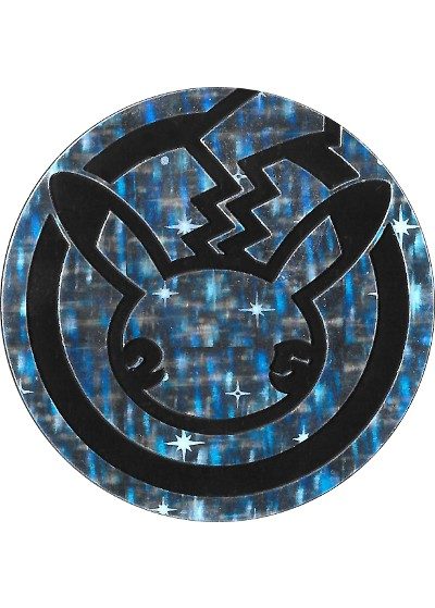 Pikachu 25-års jubilæum Pokemon mønt (Sølv - Starlight Holo) - Stor