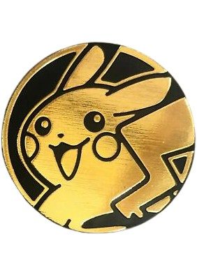 Pikachu Pokemon mønt (Guld - Mirror Holo) - Almindelig