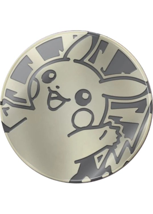 Pikachu Pokemon mønt (Guld - Mirror Holo) - Stor