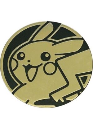 Pikachu Pokemon mønt (Guld - Mirror Holo) - Stor
