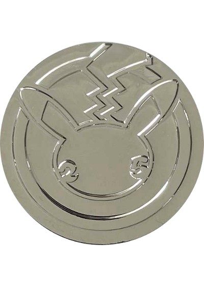 Pikachu Pokemon mønt (Sølv) - Almindelig