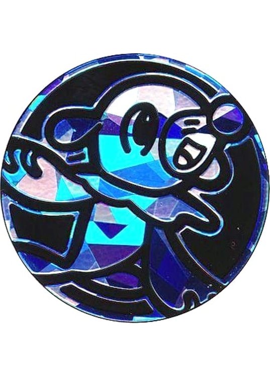 Popplio Pokemon mønt (Blå – Cracked Ice Holo) – Almindelig