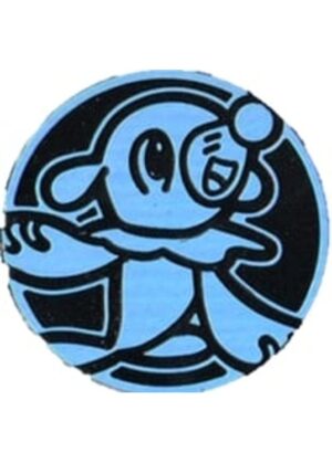 Popplio Pokemon mønt (Blå - Rainbow Holo) - Almindelig