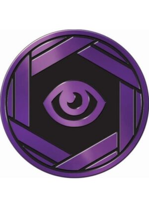 Psychic type symbol Pokemon mønt (Lilla - Mirror Holo) - Stor