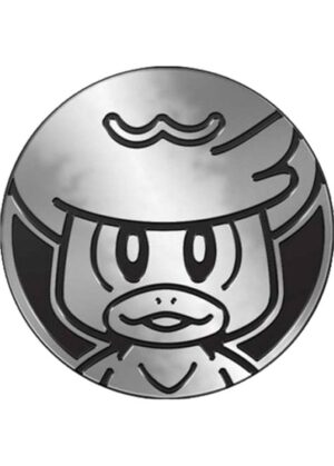 Quaxly Pokemon mønt (Sølv - Mirror Holo) - Stor