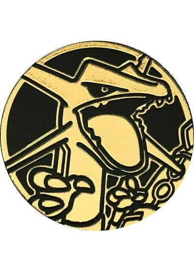 Rayquaza Pokemon mønt (Guld - Mirror Holo) - Stor