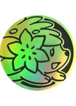 Shaymin Pokemon mønt (Grøn - Rainbow Holo) - Almindelig