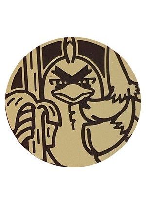 Sirfetch'd Pokemon mønt (Guld - Mirror Holo) - Stor