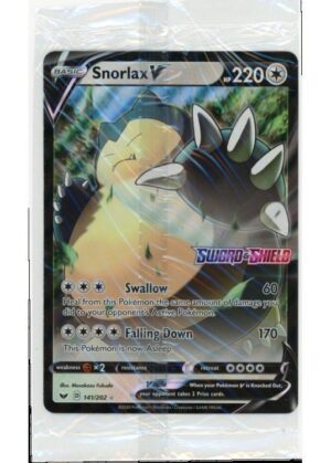 Snorlax V - 141/202 - Sword & Shield Stamp - JUMBOkort - Sealed