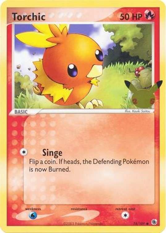 Torchic – 74/109 – 25 års jubilæum – JUMBOkort