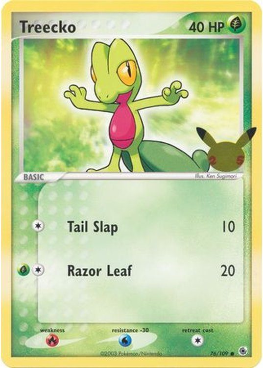 Treecko – 76/109 – 25 års jubilæum – JUMBOkort