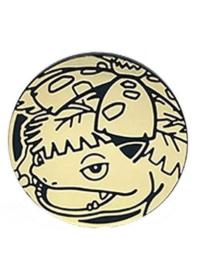 Venusaur Pokemon mønt (Guld - Mirror Holo) - Stor