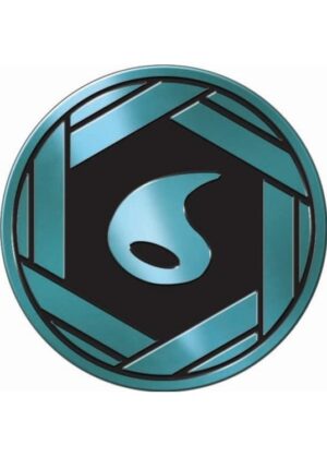 Water type symbol Pokemon mønt (Blå - Mirror Holo) - Stor