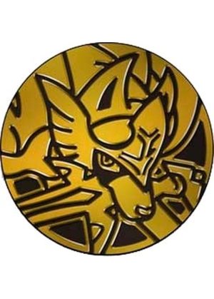 Zacian Pokemon mønt (Guld - Mirror Holo) - Almindelig