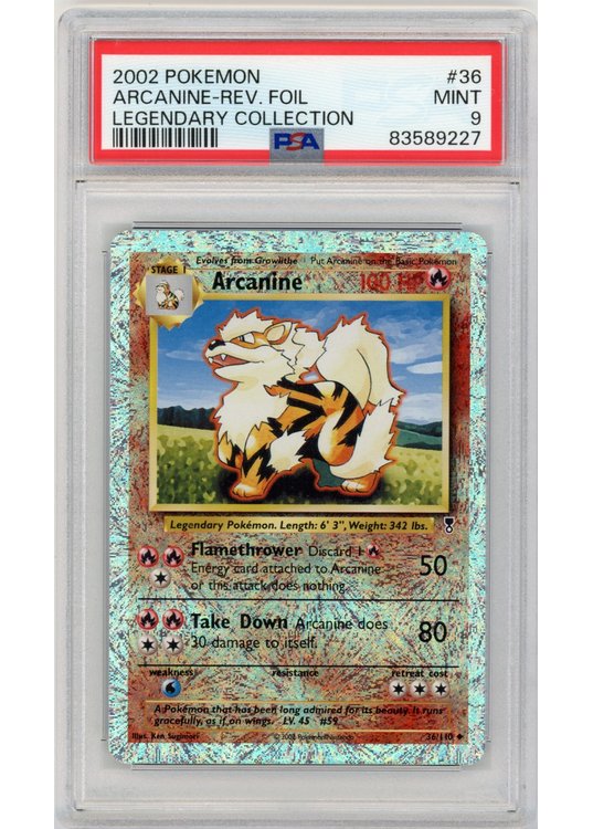 Arcanine 36/110 Reverse Foil PSA 9