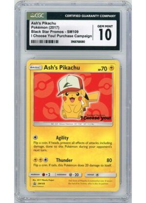Ash's Pikachu SM109 CGC 10