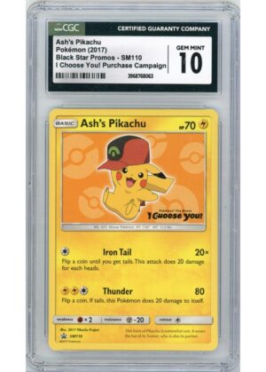Ash's Pikachu SM110 CGC 10