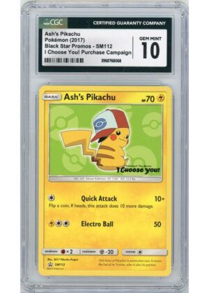 Ash's Pikachu SM112 CGC 10
