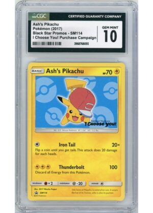 Ash's Pikachu SM114 CGC 10