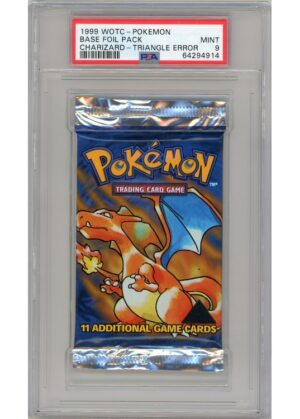 Base Set Black Triangle Booster Pakke Charizard artwork PSA 10