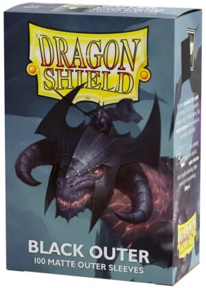 Black Outer Sleeves 100 stk. top-loading (sleeves op til 63x88mm) - Dragon Shield