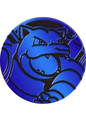 Blastoise Pokemon mønt (Blå - Mirror Holo) - Stor