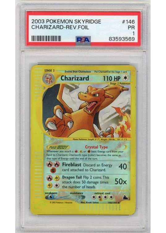Charizard 146/144 Reverse Foil PSA 1