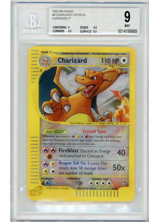 Charizard 9/12 Box Topper BGS 9.5