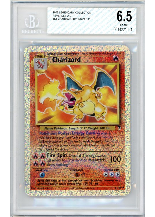 Charizard S1/S4 Box Topper BGS 6.5