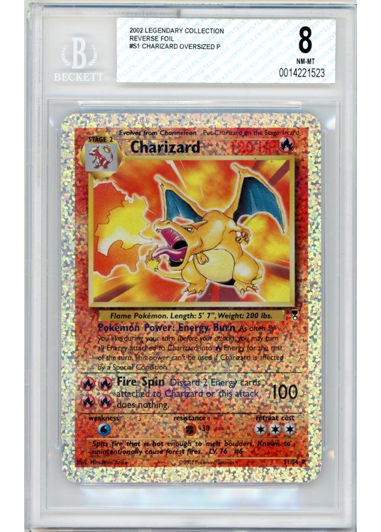 Charizard – S1/S4 – Box Topper – BGS 8