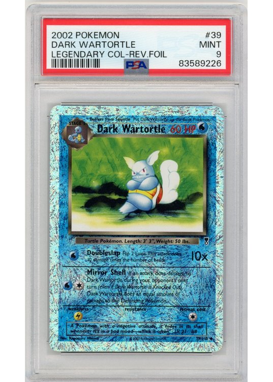 Dark Wartortle 39/110 Reverse Foil PSA 9