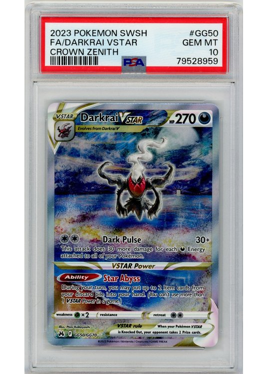 Darkrai VSTAR PSA 10 - Gradede pokemon kort på Pokemons.dk