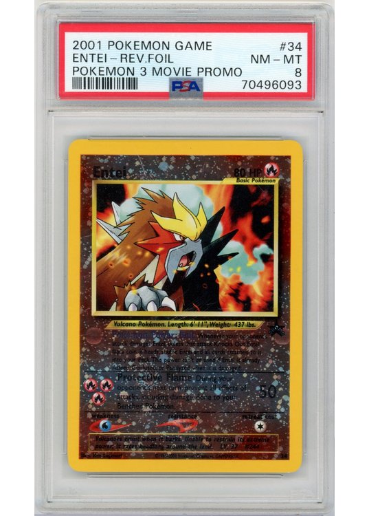 Entei 34 Reverse Foil PSA 8