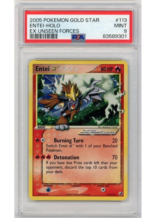 Entei * (Goldstar) 113/115 PSA 9