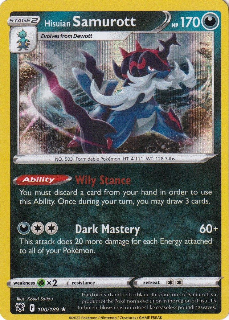 Hisuian Samurott - 100/189 (Holo)