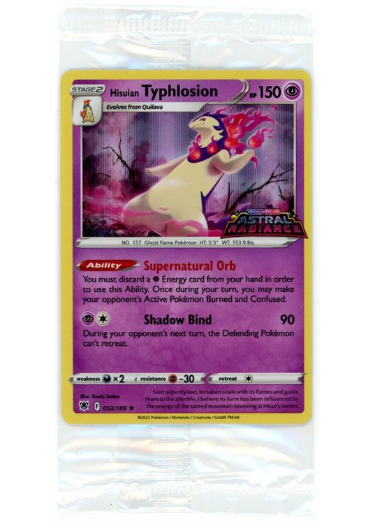 Hisuian Typhlosion - 052/189 - Astral Radiance Stamp - Sealed