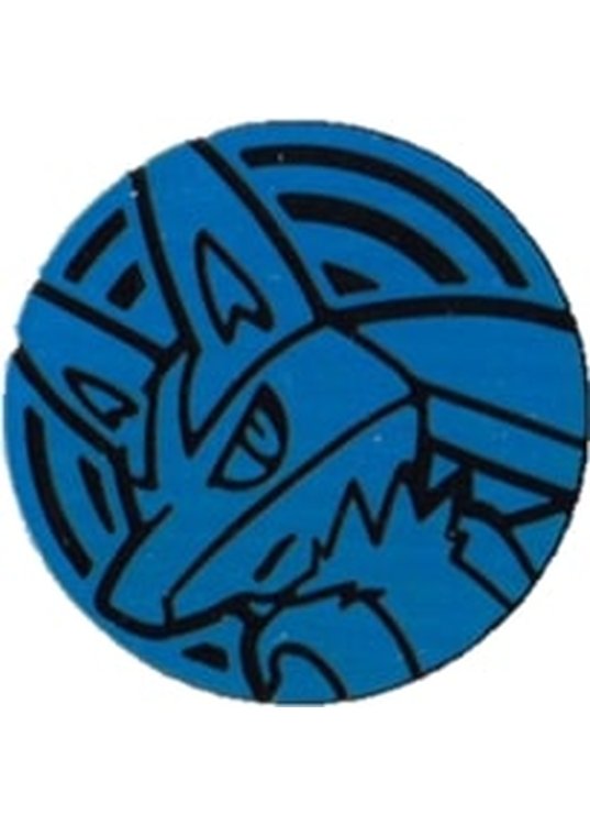 Lucario Pokemon mønt (Blå – Rainbow Holo) – Almindelig