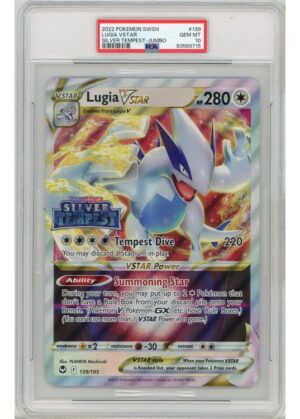 Lugia VSTAR Silver Tempest Stamp 139/195 JUMBO Kort PSA 10