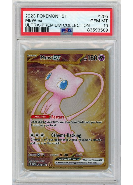 Mew ex - Metal kort - 151 Mew UPC PSA 10 - Gradede pokemon kort på