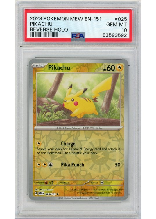Pikachu PSA 10 - Gradede pokemon kort på Pokemons.dk