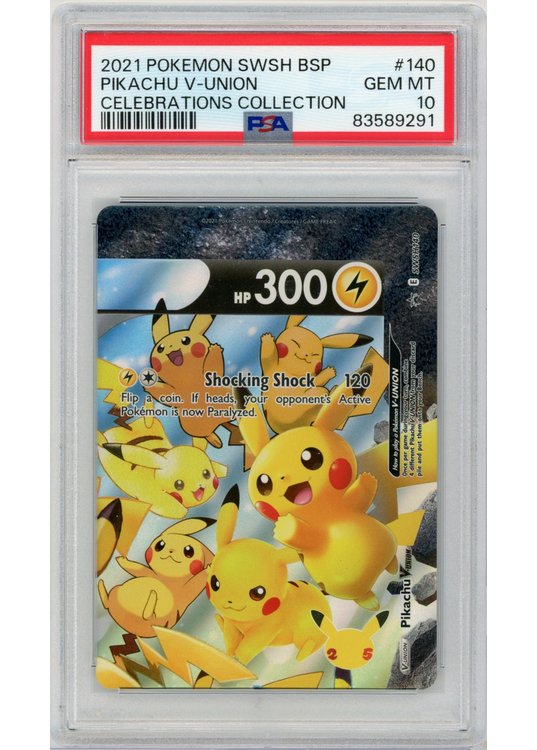 Pikachu V-UNION PSA 10 - Gradede pokemon kort på Pokemons.dk