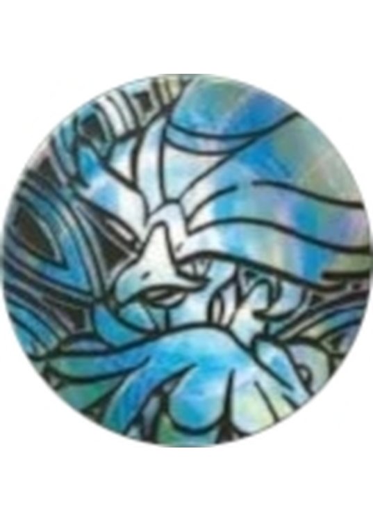 Quaquaval Pokemon mønt (Blå - Rainbow Circles Holo) - Stor